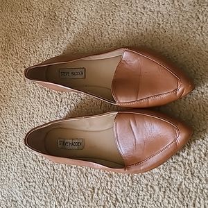 Steve Madden 8.5 PU camel loafer flat
